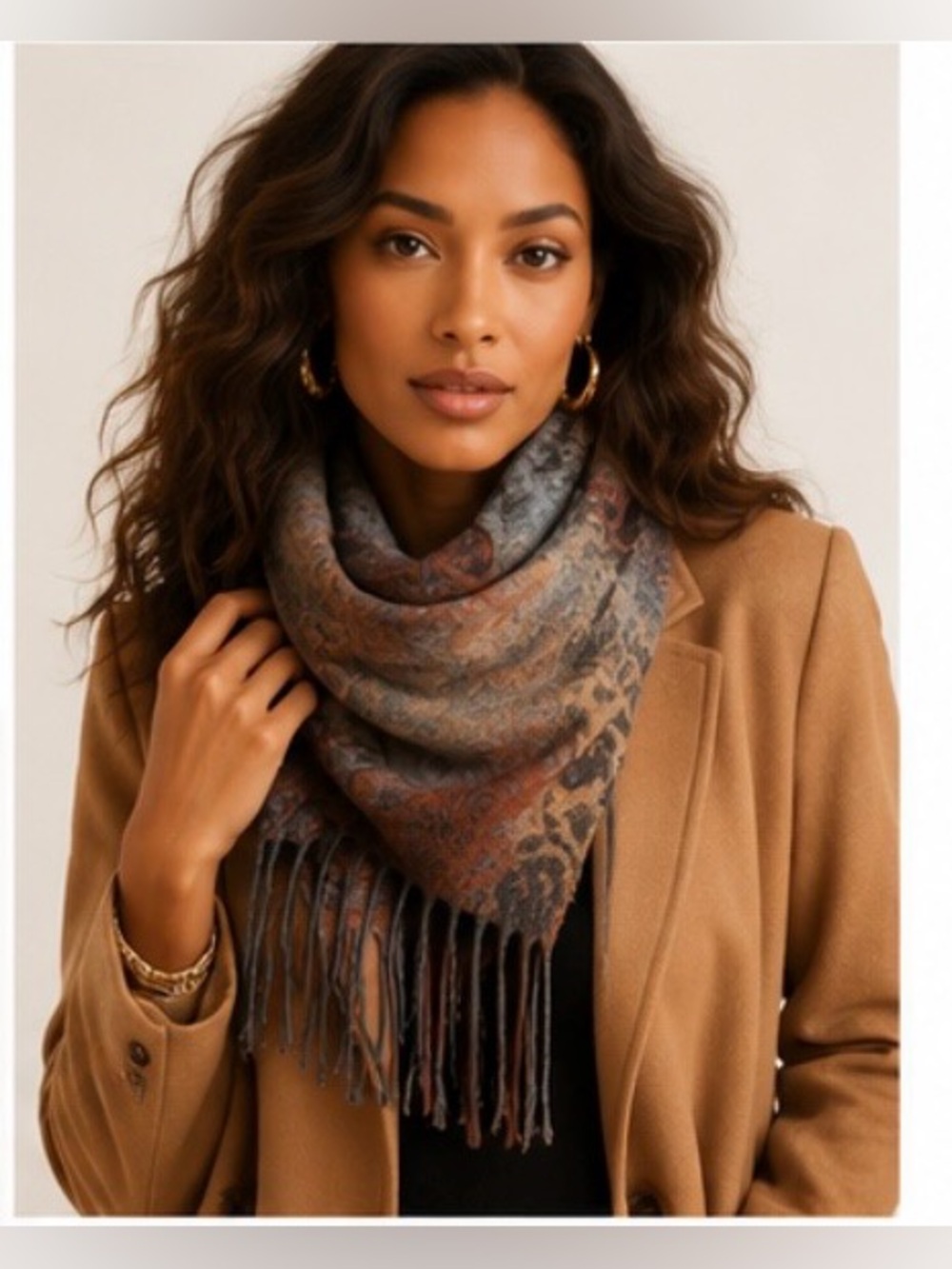 CEJON Paisley Inspired Scarf/WRAP Made in Italy